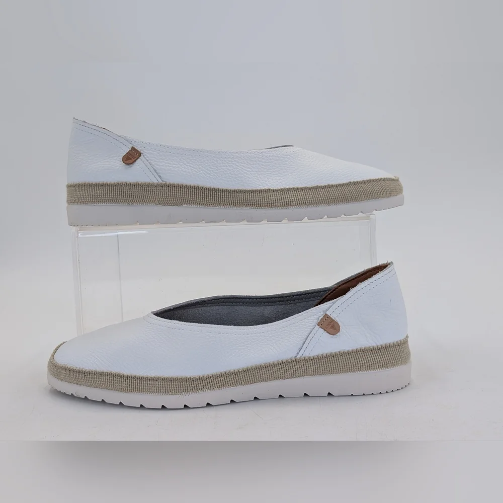 Verbenas Noelia Women Sz 10 Made in Spain Espadrilles White Leather